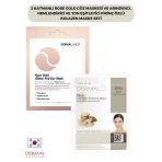 3 Katmanlı Rose Gold Göz Maskesi Ve Arındırıcı, Nemlendirici Ve Ton Eşitleyici Pirinç Özlü Kolajen Maske Seti