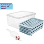 3 Katmanlı Set Yuvarlak Buz Küpü Tepsi Soğutucu Kokteyl Viski Çay ve Kahve Küçük Buz Topları Tepsisi Kapaklı ve Kutulu Daire Buz Kalıp Makinesi (Yurt Dışından) - Ice Cream Sticks - Renkli