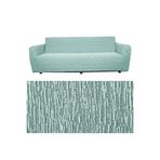 3 Kişilik Jakarlı Düz Desen Lastikli Koltuk Kılıfı Çekyat Koltuk Örtüsü Streç Esnek kanepe kılıfı mint 180 x 230