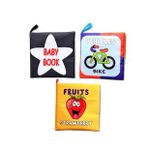3 Kitap Tox İngilizce Taşıtlar , Meyveler ve Siyah-Beyaz Bebek Kumaş Sessiz Kitap E126 E132 E136 - Bez Kitap , Eğitici Oyuncak , Yumuşak ve Hışırtılı