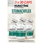 3 Kutu Nungtime Nutrition Stomachflex Acı Çehre Tohumu,rezene,sinameki,adaçayı ve Probiyotik Içeren Yüksek Lif Oranlı Takviye Edici Gıda Kapsülü 30 Caps - 3 Kutu (3x30 Caps)