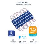 3 LED Parmak Modülü 1.5W 2835 Smd Mercekli 12V Beyaz Gün Işığı Mavi Kırmızı Yeşil 5'li