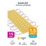 3 Ledli Parmak Led Modül 1.5W 2835 Smd Mercekli Amber - 15 Adet