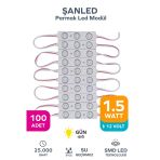 3 Ledli Parmak Led Modül 1.5W 2835 Smd Mercekli Gün Işığı - 100 Adet
