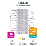 3 Ledli Parmak Led Modül 1.5W 2835 Smd Mercekli Gün Işığı - 30 Adet