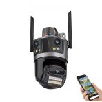 3 Lens Geniş Açı İzleme HD Güvenlik Kamerası PTZ Aİ Otomatik İzleme CCTV Video Gözetim ICSEE