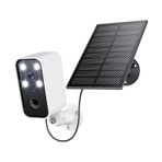 3-Link Güneş Güvenlik Kameraları Kablosuz Dış Mekan, Wi-Fi Solar Kamera Dış Mekan Ev Güvenliği için Dış Mekan Kablosuz, Aylık Ücret Yok, Hareket Algılama, Spot Işık, Siren, Alexa Uyumlu, Sadece 2.4G