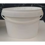 3 Litre Plastik Kova - Beyaz - 3 Lt Saplı - Sızdırmaz Kilitli Çok Amaçlı Kapaklı Kova - Boya Kovası , Zeytin Kovası , Saksı Vb Alanlarda Kullanılabilir - Gıda Uyumlu Değildir
