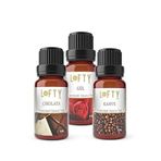 3 lü Avantajlı Set Lofty Çikolata, Gül, Kahve Saf Uçucu Yağ (10ml) -%100 Doğal Esansiyel Yağ | Uyku, Rahatlama ve Aromaterapi İçin Buhurdanlık ve Difüzör Yağı