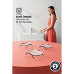 3 Lü Ayaklı Sabunluk – Su Giderli, Şeffaf Tasarım, 12 X 9 Cm, Tezgah Üstü Kullanım
