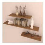 3 LÜ GİZLİ BAĞLANTILI RAF SET ( 80 - 40 - 40 ) BAMBU ( MAT )