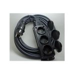 3 Lü Grup Priz 10MT 3*2,5mm - Siyah - 10 mt