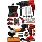 3 Lü Pro Set 2.30 mm Kırıcı Matkap + 115MM Avuç Taşlama & 27 Parça Akülü Vidalama Matkap