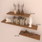 3 LÜ RAF SET ( 60-40-40 ) BAMBU ( PARLAK )