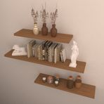 3 LÜ RAF SET ( 80 - 60 - 40 ) BAMBU ( PARLAK )