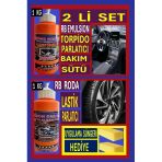 3 Lü Set Torpido Parlatıcı Süt Sülükon 1 Kg+Lastik Parlatıcı 1 Kg + 2 Ad Uygulama Süngeri