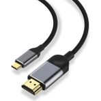 3 Metre 8 Gbps Hız 4K/30 Hz Type C To HDMI Çevirici Dönüştürücü TV Telefon PC Hasır Bağlantı Kablosu