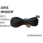 3 Metre Adsl Modem Telefon Hat Kablosu Rj11 (1 Adet)