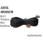 3 Metre Adsl Modem Telefon Hat Kablosu Rj11 10 Adet