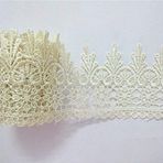 3 Metre Çiçekli Venedik Dantel Kenar Süs Şeridi 90 mm Genişlik Vintage Süslemeler Kumaş Çiçek İşlemeli Aplike Kendin Yap Dikiş Düğün Gelin Elbisesi Parti Giysileri Nakış Hediye Pastalar DIY El Sanatları, Bej