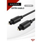 3 Metre Fiber Optik Ses Kablosu Premium Digital Optic Toslink 3mt - Siyah