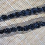 3 Metre Gül Çiçek İnci Dantel Kenar Trim Şifon Örgü Kurdele 2 cm Genişlik Vintage Beyaz Kenar Süslemeler Kumaş İşlemeli Aplike Dikiş El İşi Düğün Elbisesi Kendin Yap Parti Dekor Giysiler Süsleme