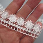 3 Metre Kirpik Kuş Gözü Motifli Piko Fisto Dantel Süs Kurdelesi 2,2 cm Genişlik Vintage Stil Beyaz Kenar Süslemeler Kumaş İşlemeli Aplike Dikiş El İşi Düğün Gelin Elbisesi Kendin Yap Parti Giysileri Nakış