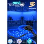 3 Metre NeoGlow LED Işık Bandı – 12V Prizli 60 Çipli Mavi Aydınlatma Şeridi Tak Çalıştır LED Seti