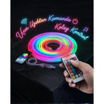 3 Metre Rgb Akıllı Neon Led Şerit Işık Telefon Kumanda Kontrollü Ambiyans Aydınlatma