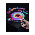 3 Metre RGB Akıllı Neon LED Şerit Işık Telefon ve Kumanda Kontrollü Ambiyans Aydınlatma EmrTDUCZZZ3MTVLEDİ-4