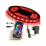 3 Metre Rgb Şerit Led Seti, Bluetooth İle Uygulama Kontrollü Aydınlatma