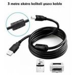 3 METRE YAZICI KABLOSU LAZER YAZICI KABLO 3MT USB PRİNTER KABLO