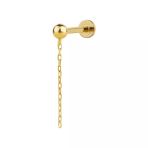 3 mm Top Zincirli Altın Piercing