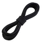 3 mm x 5 m siyah kauçuk ip, yüksek kaliteli lastik bant, yuvarlak, çok elastik, kendin yap çadır, sırt çantası, sallanma, çamaşır ipleri, kamp için bağcık, kumaş bileklik, kolye