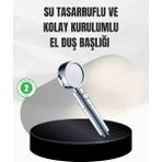 3 Modlu Yüksek Basınçlı Duş Başlığı, Kolay Montaj, Renkli ve Çok Fonksiyonlu - Seçenek 1