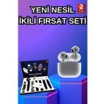 3.Nesil TWS Bluetooth Kulaklık Bluetooth Bağlantılı Akıllı Saat Amoled Ekran Plastik Hasır Kordon