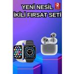 3.Nesil TWS Bluetooth Kulaklık ve Dokunmatik Ekran Akıllı Saat Sesli Görüşme