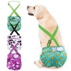3 Paket Avont Yıkanabilir Dişi Köpek Bezi Askılı Yeniden Kullanılabilir Kız Köpek Bezi Küçük Orta Büyük Köpekler için Isı Döngüsü Dönemi İnkontinans -M Yeşil/Beyaz/Mor