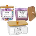 3 Paket Çamaşır Bölmesi Konteyner ve Kurutma Makinesi Sac Tutucu, Kare Plastik Çamaşır Odası Düzenleme Kapaklı Saklama Kapları, Toz, Koku Güçlendirici, Bakla, Boncuk, Banyo Bombaları, Sabun için 13