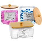 3 Paket Çamaşır Tozu Kabı ve Kurutma Makinesi Sac Tutucu, Büyük Kapasiteli Akrilik Çamaşır Odası Organizasyonu Kapaklı Saklama Kapları, Toz, Koku Güçlendirici, Bakla, Boncuk, Banyo Bombaları için