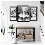3 Panel Hayat Ağacı Metal Duvar Dekoru, Aşk Ağacı Metal Duvar Sanatı, 2 Yüz Dekoru, Metal Duvar Dekoru, 3 Parça Ev Dekorasyonu, Metal Ağaç Duvar Sanatı Çalışmaları, Ev Yatak Odası Oturma Odası Dekoru,