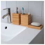 3 Parça Bambu Banyo Seti 3 İkea Bambu Sabunluk Seti Banyo Set 3parça