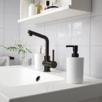 3 Parça Banyo Seti Ikea Plastik Sıvı Sabunluk, Fırçalık ve Katı Sabun Kabı Beyaz Renk