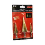 3 PARÇA HSS KADEMELİ MATKAP UCU SET (4887)