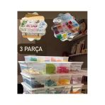 3 Parça Oyuncak Düzenleyici Set - 2 Adet Luna 1 Adet 18 Bölmeli Boncuk Organizer