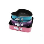 3 PARÇA SET METAL KEK KALIP KELEPÇELİ KALP - KARE - YUVARLAK (5264)