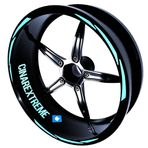 3 Parça Tasarımlı Nane Yeşili Jant Şeridi Sticker Çınar Extreme
