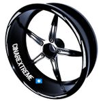 3 Parça Tasarımlı Reflektif Gri Jant Şeridi Sticker Çınar Extreme