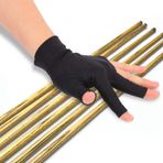 3 Parmak Bilardo Eldiveni, Bilardo için Elastik Snooker Eldiveni, Havuz, Sol El Açık, Üç Parmak Spandex Eldiven, Tek Beden