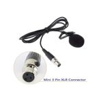 3 Pin Mini Xlr Dişi Uçlu Yaka Mikrofonu 1.2 Metre